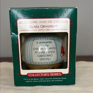 Hallmark Vintage 1988 Betsey Clark Home For Christmas Glass Ornament